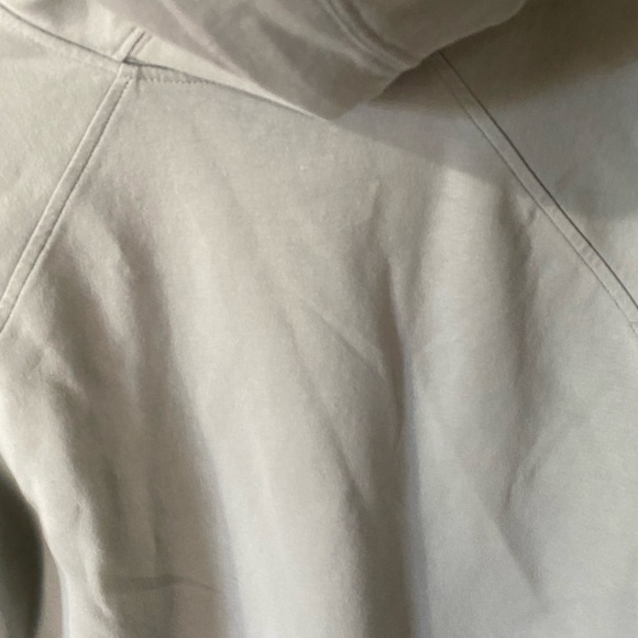 Quilted Hoodie Zipper Jacket old Navy NWOT Athletic Leisure Light Gray Green - Picture 9 of 10